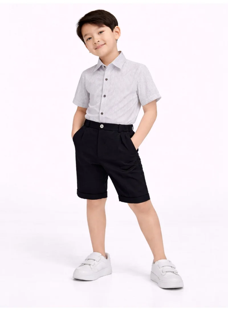 Victor And Jane  Boys 4 Pc Set Formal Shirt, Shorts, Suspenders & Bow Tie Set for Men | Best Price UAE